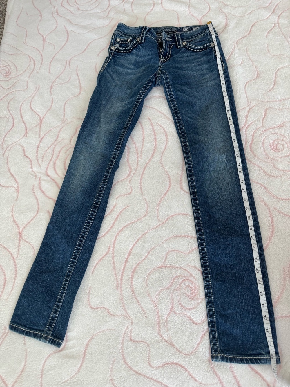 Miss Me Women's Skinny Jeans in Dark Blue Wash